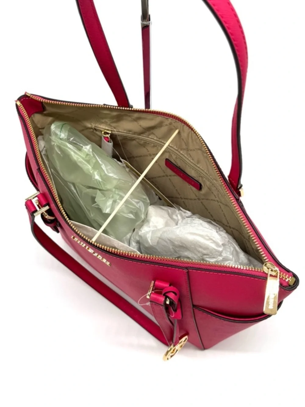 Michael Kors Large Charlotte Tote Bag Electric Pink